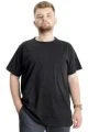 Büyük Beden Erkek T-shirt Pis Yaka Basic 23035 Siyah