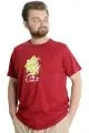 Big Size Mens T-Shirt DOIT AGAIN 23100 Burgundy