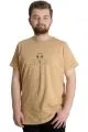 Big Size Mens T-Shirt HEADSET 23101 Beige