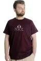 Big Size Mens T-Shirt HEADSET 23101 Plum