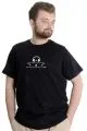 Big Size Mens T-Shirt HEADSET 23101 Black