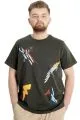 Big Size Mens T-Shirt RANDOM 23110 Khaki