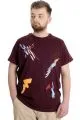 Big Size Mens T-Shirt RANDOM 23110 Plum