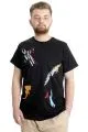 Big Size Mens T-Shirt RANDOM 23110 Black