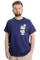 Big Size Mens T-Shirt UNIQUE 23111 Indigo