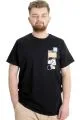 Big Size Mens T-Shirt UNIQUE 23111 Black