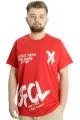Big Size Mens T-Shirt UVELLE SAISON 23112 Kırmızı