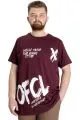 Big Size Mens T-Shirt UVELLE SAISON 23112 Plum