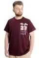 Big Size Mens T-Shirt NEW YORK 23113 Plum