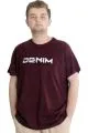 Big Size Mens T-Shirt DENIM 23115 Plum