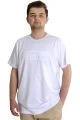 Büyük Beden Erkek T-shirt NO MORE 23117 Beyaz