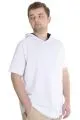 Big Size Mens T-Shirt Hoodie 23118 White