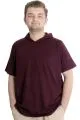 Big Size Mens T-Shirt Hoodie 23118 Plum