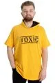 Büyük Beden Erkek T-shirt Kapşonlu TOXIC 23119 Hardal