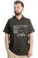 Big Size Mens T-Shirt Hoodie MUHAMMAD 23120 Khaki