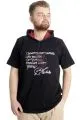 Big Size Mens T-Shirt Hoodie MUHAMMAD 23120 Black