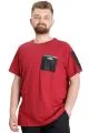 Büyük Beden Erkek T-shirt CHNGYRMD 23123 Bordo