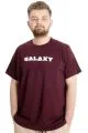 Büyük Beden Erkek T-shirt GALAXY 23125 Mürdüm