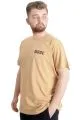 Big Size Mens T-Shirt WORLDWIDE 23126 Beige