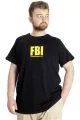 Big Size Mens T-Shirt FBI 23127 Black