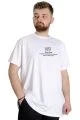 Büyük Beden Erkek T-shirt LOST 23129 Beyaz