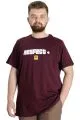 Büyük Beden Erkek T-shirt NESPECT 23131 Mürdüm