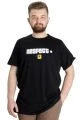 Büyük Beden Erkek T-shirt NESPECT 23131 Siyah