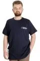 Big Size Mens T-Shirt TELEPATHIC 23132 Navy Blue