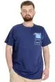 Büyük Beden Erkek T-shirt ESTABLISMENT 23139 İndigo