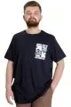 Big Size Mens T-Shirt AUTHENTIC 23140 Navy Blue