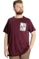 Big Size Mens T-Shirt AUTHENTIC 23140 Plum