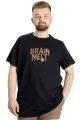 Büyük Beden Erkek T-shirt BRAIN MELT 23141 Siyah