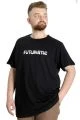 Büyük Beden Erkek T-shirt FUTURISTIC 23142 Siyah