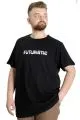 Big Size Mens T-Shirt FUTURISTIC 23142 Black