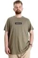 Big Size Mens T-Shirt KEEP THE GLOW 23149 Khaki