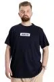 Big Size Mens T-Shirt KEEP THE GLOW 23149 Navy Blue
