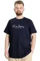 Big Size Mens T-Shirt TOUCH 23158 Navy Blue
