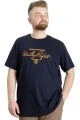Büyük Beden Erkek T-shirt ACTUALLY 23159 Lacivert