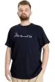 Big Size Mens T-Shirt MUHAMMED ALI 23160 Navy Blue