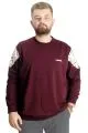 Big Size Sweat Sleeve Garni Printed 23161 Plum