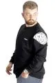 Big Size Sweat Sleeve Garni Printed 23161 Black