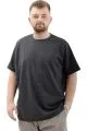 Büyük Beden Erkek T-Shirt Bisiklet Yaka INTERLOK 23162 Antramelanj