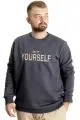 Big Size Mens Sweat Crew Neck Do İt Yourself 23168 Fume
