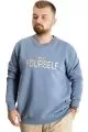 Big Size Mens Sweat Crew Neck Do İt Yourself 23168 Blue