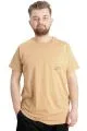 Big Size Mens T-Shirt FUTURE 23200 Beige