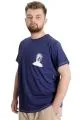 Big Size Mens T-Shirt FINGERMARK 23201 Indigo