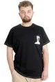 Big Size Mens T-Shirt FINGERMARK 23201 Black