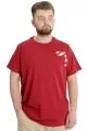 Big Size Mens T-Shirt PRINT 23203 Burgundy