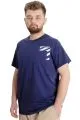 Big Size Mens T-Shirt PRINT 23203 Indigo
