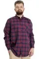 Big Size Mens Shirt Ekose Long Armlu 23300 Mercan